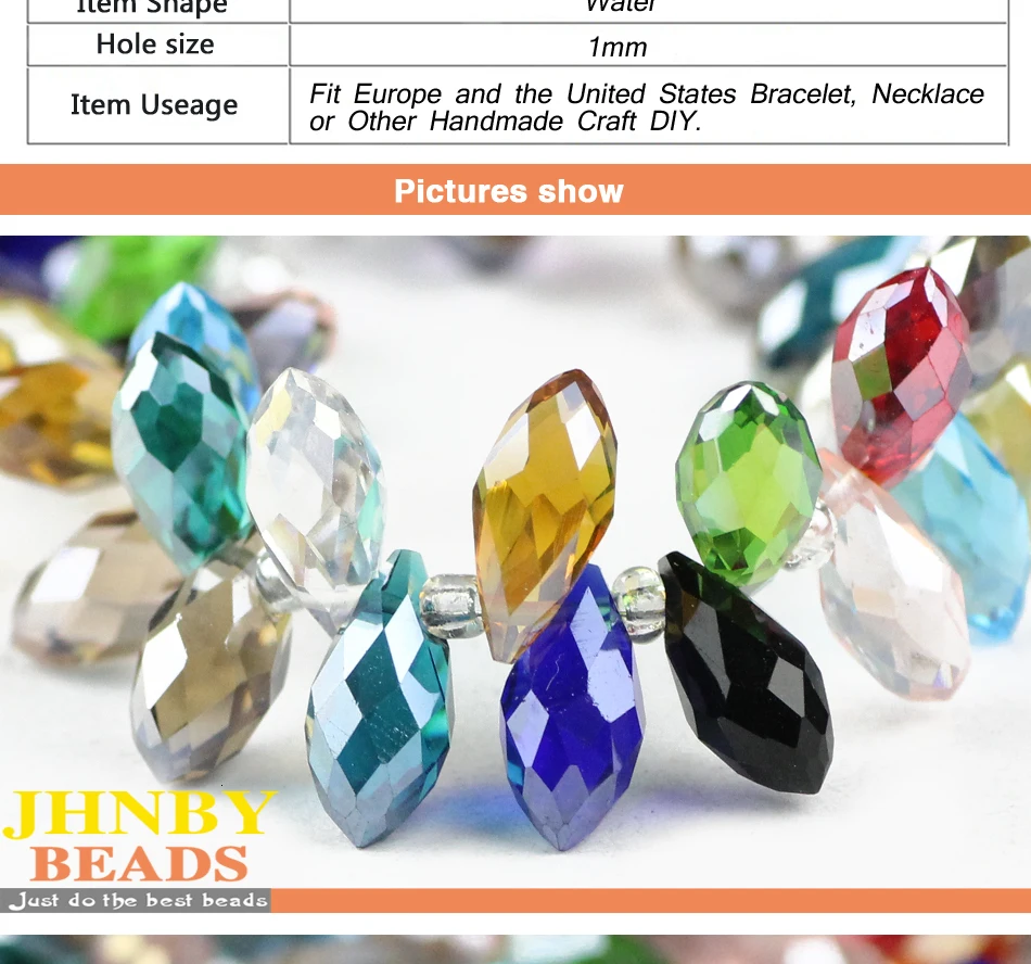 6*12mm 50pcs Briolette Pendant Waterdrop Austrian crystal beads Teardrop glass beads for jewelry making bracelet DIY Accessories