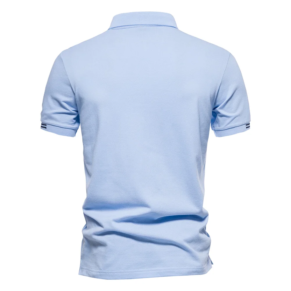AIOPEON Brand 100% Cotton Men's Polo Shirts Casual Solid Color Short Sleeve Polo Shirts for Men New Summer Desinger Clothing Men