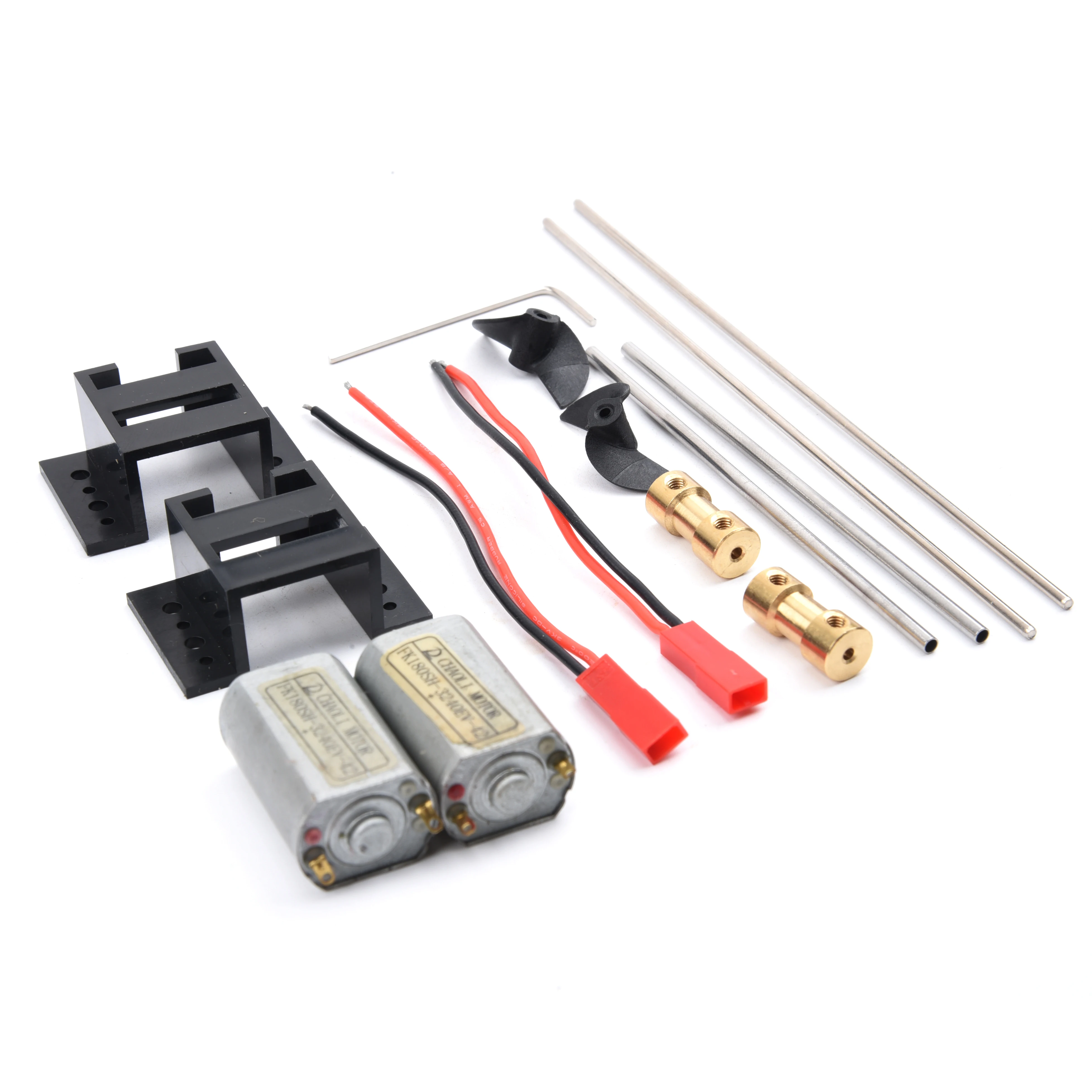 180 Motors Strong Magnetic Motor 5A X2 Brushed ESC 3V-9V Kit 15cm Drive Shaft+CW CCW D30 Propeller+2~2mm Couplings for RC Boats