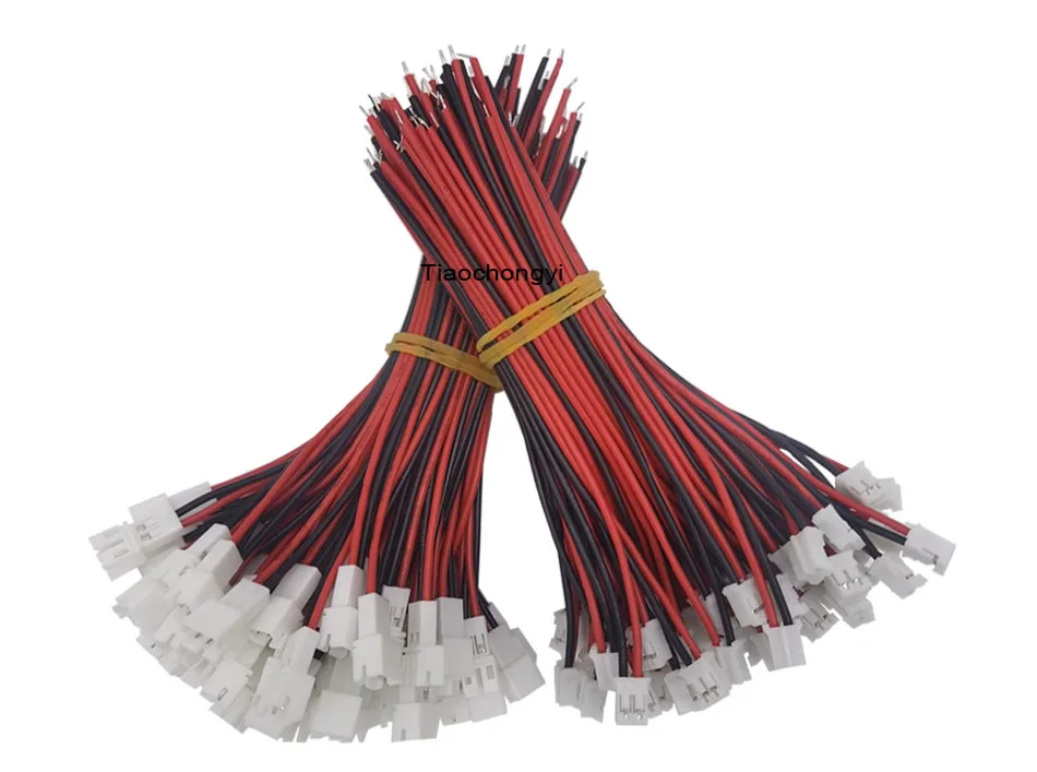 10CM PH 2.0mm Pitch 2 Pin Male Female Cable Connector Micro PH 2P Plug Jack Socket Terminals Wire Cables Connectors 26AWG