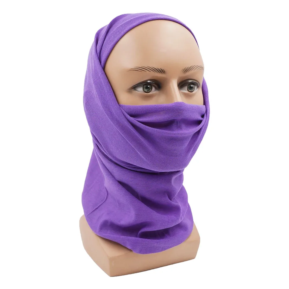 55 Solid Colors Outdoor Sports Headband Women Summer Bandana Men Dustproof Fishing Face Shields Tube Scarf Neck Gaiter DC001-055