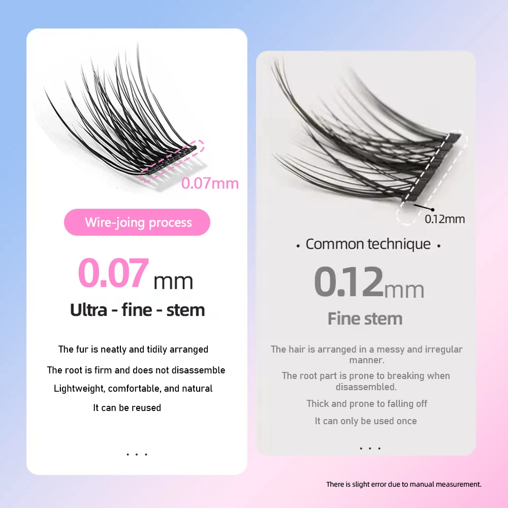 Mix Color 144 Russian Volume MASSCAKU False Eyelashes Natural Soft DIY Cluster Segment Lashes Cute Deer Rainbow Eyelashes