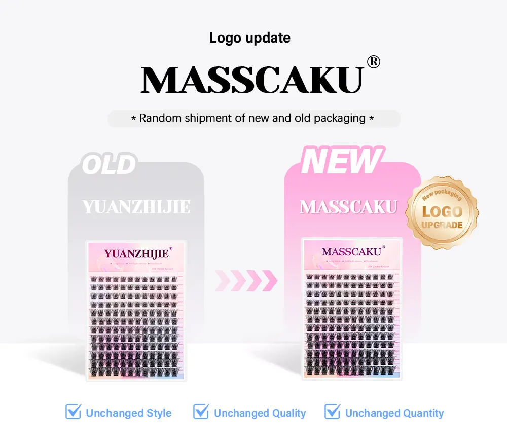 Mix Color 144 Russian Volume MASSCAKU False Eyelashes Natural Soft DIY Cluster Segment Lashes Cute Deer Rainbow Eyelashes