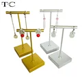 3pcs/lot Stainless Steel Tree T Bar Earrings Stand Holder Jewelry Rack Display Organizer Storage Showcase