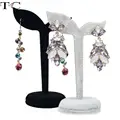 3pcs/lot Stainless Steel Tree T Bar Earrings Stand Holder Jewelry Rack Display Organizer Storage Showcase