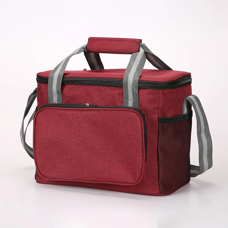 15L Portable Thermal Lunch Bag Food Box Durable Waterproof Office Cooler Lunch Box Ice Insulated Case Camping Oxford Dinner Bag