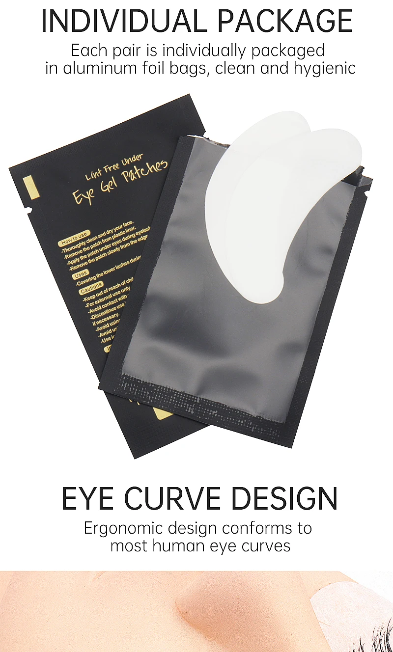50 Pairs Eye Patches Eyelash Extension Under Eye Pads Makeup Lashes Patch Tip Stickers Pads For Eyelash Extension Supplies