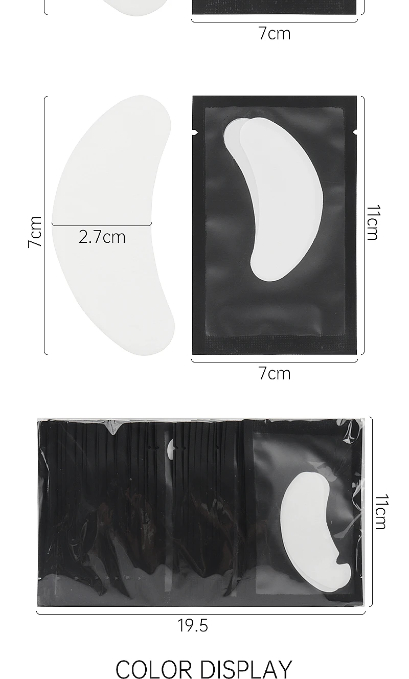 50 Pairs Eye Patches Eyelash Extension Under Eye Pads Makeup Lashes Patch Tip Stickers Pads For Eyelash Extension Supplies