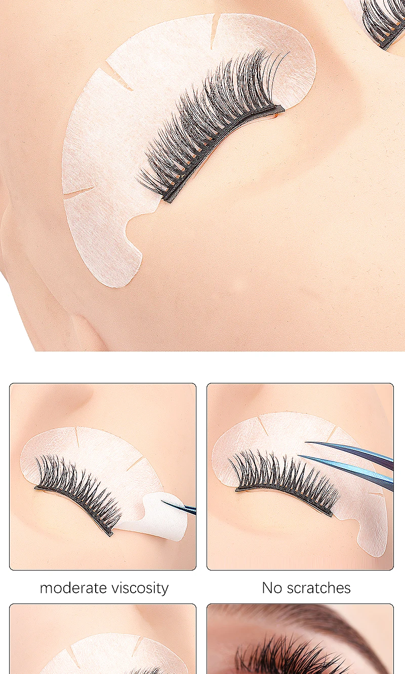 50 Pairs Eye Patches Eyelash Extension Under Eye Pads Makeup Lashes Patch Tip Stickers Pads For Eyelash Extension Supplies