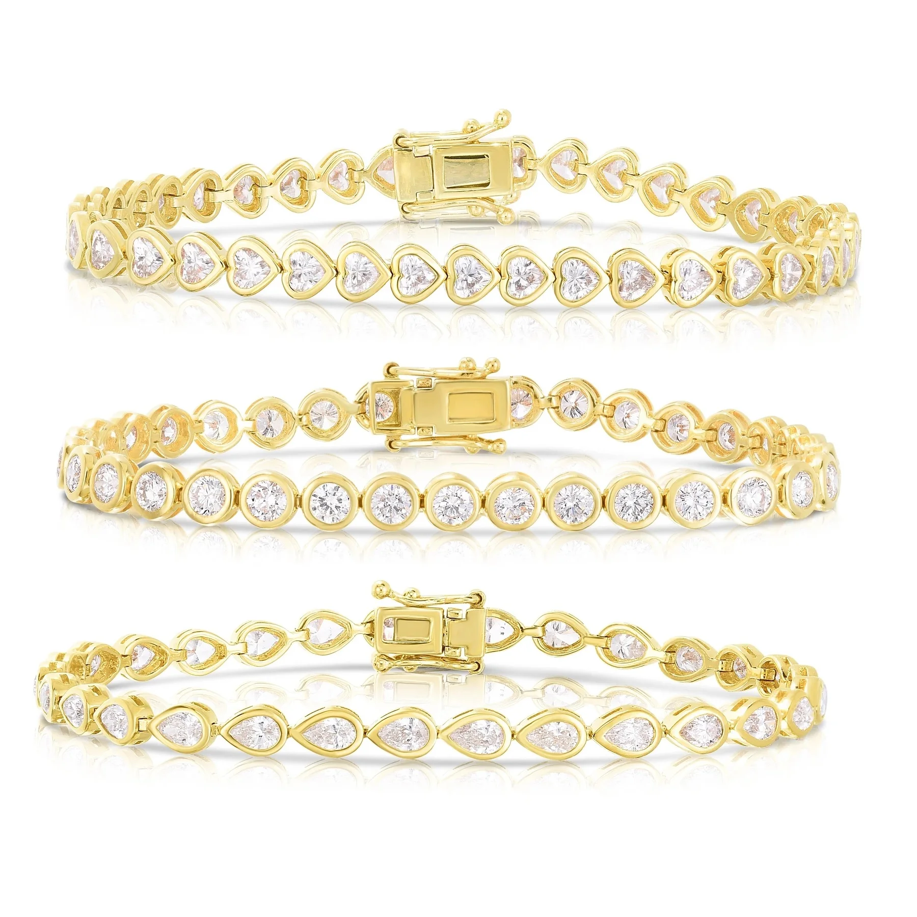 Geometric CZ Bezel Tennis Bracelet For Women Girl Classic Fashion High Quality 5A Cubic Zirconia Jewelry