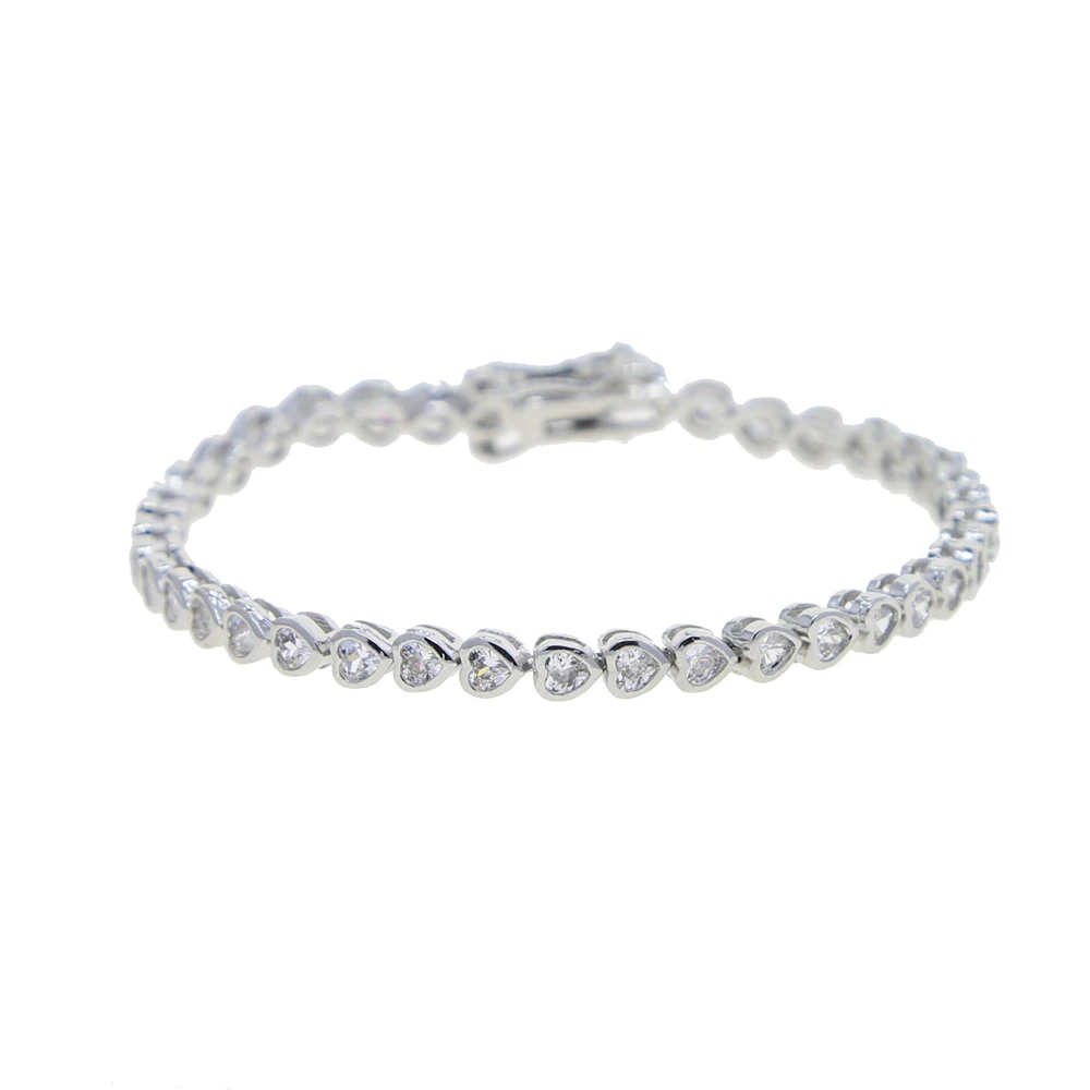Geometric CZ Bezel Tennis Bracelet For Women Girl Classic Fashion High Quality 5A Cubic Zirconia Jewelry