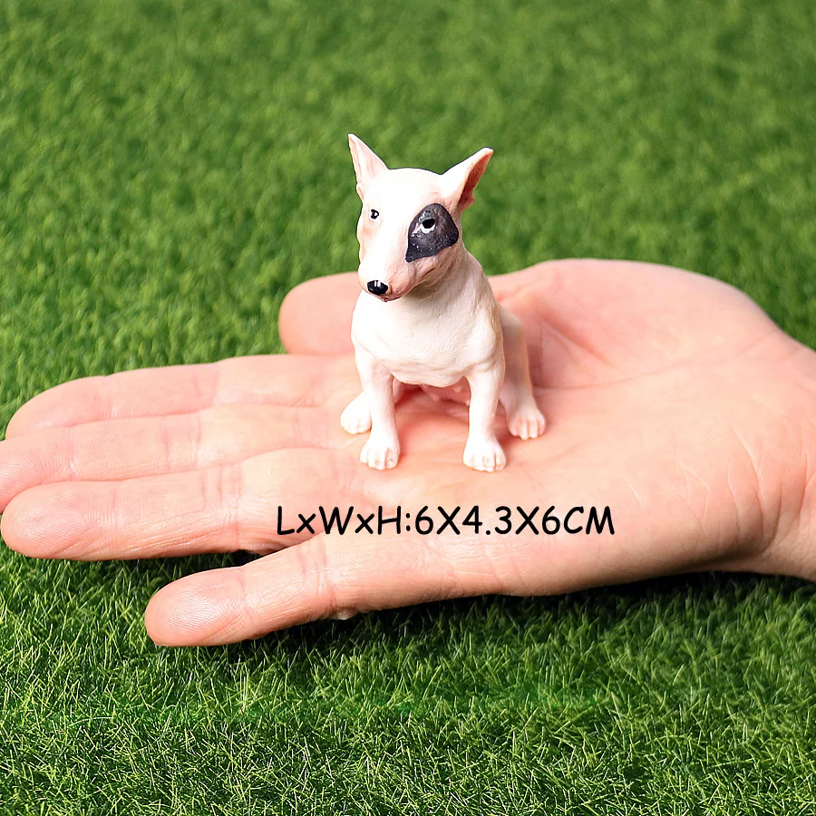 Realistic Dog Animal Figurine Set Retriever Shepherd Saint Bernard Bull Terrier Puppy Models, Kids Birthday Gift Table Decor Toy