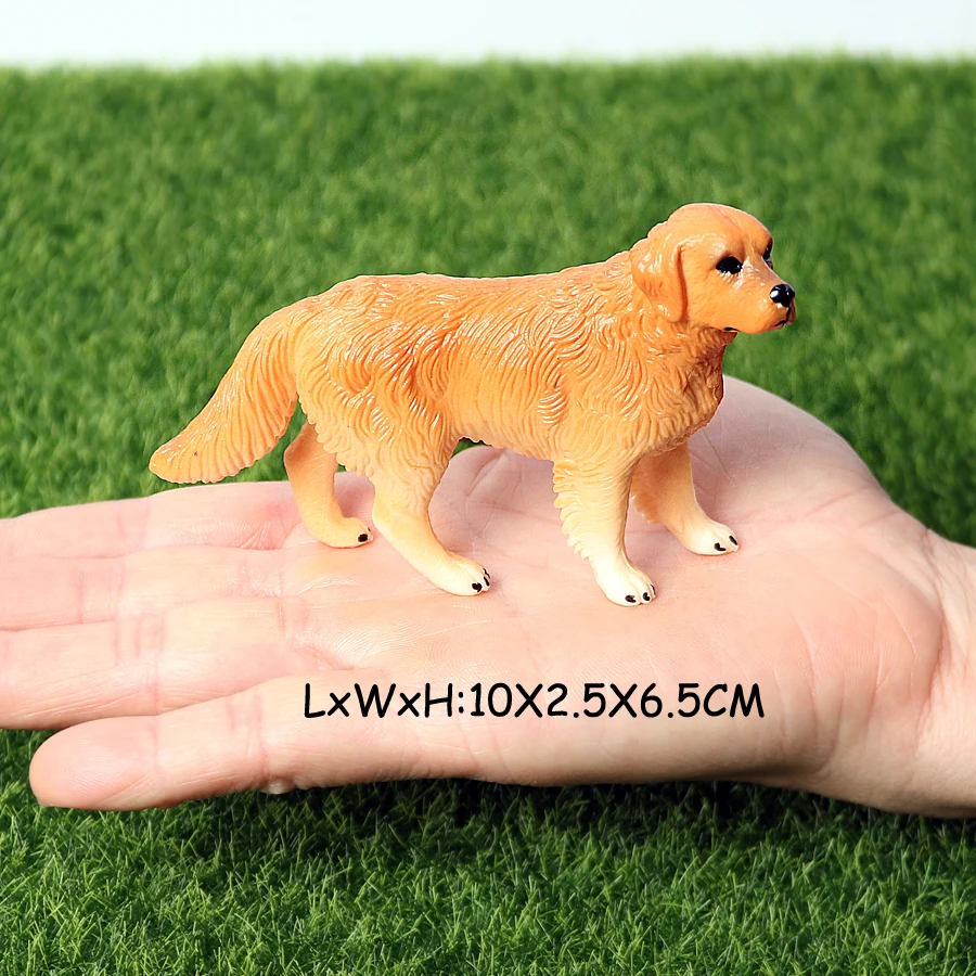 Realistic Dog Animal Figurine Set Retriever Shepherd Saint Bernard Bull Terrier Puppy Models, Kids Birthday Gift Table Decor Toy