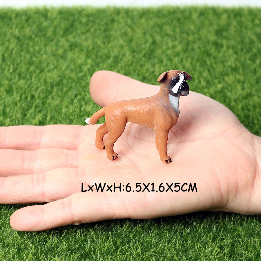 Realistic Dog Animal Figurine Set Retriever Shepherd Saint Bernard Bull Terrier Puppy Models, Kids Birthday Gift Table Decor Toy