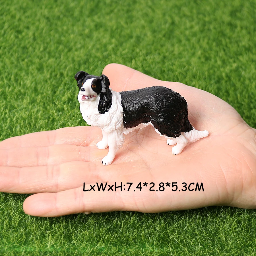 Realistic Dog Animal Figurine Set Retriever Shepherd Saint Bernard Bull Terrier Puppy Models, Kids Birthday Gift Table Decor Toy