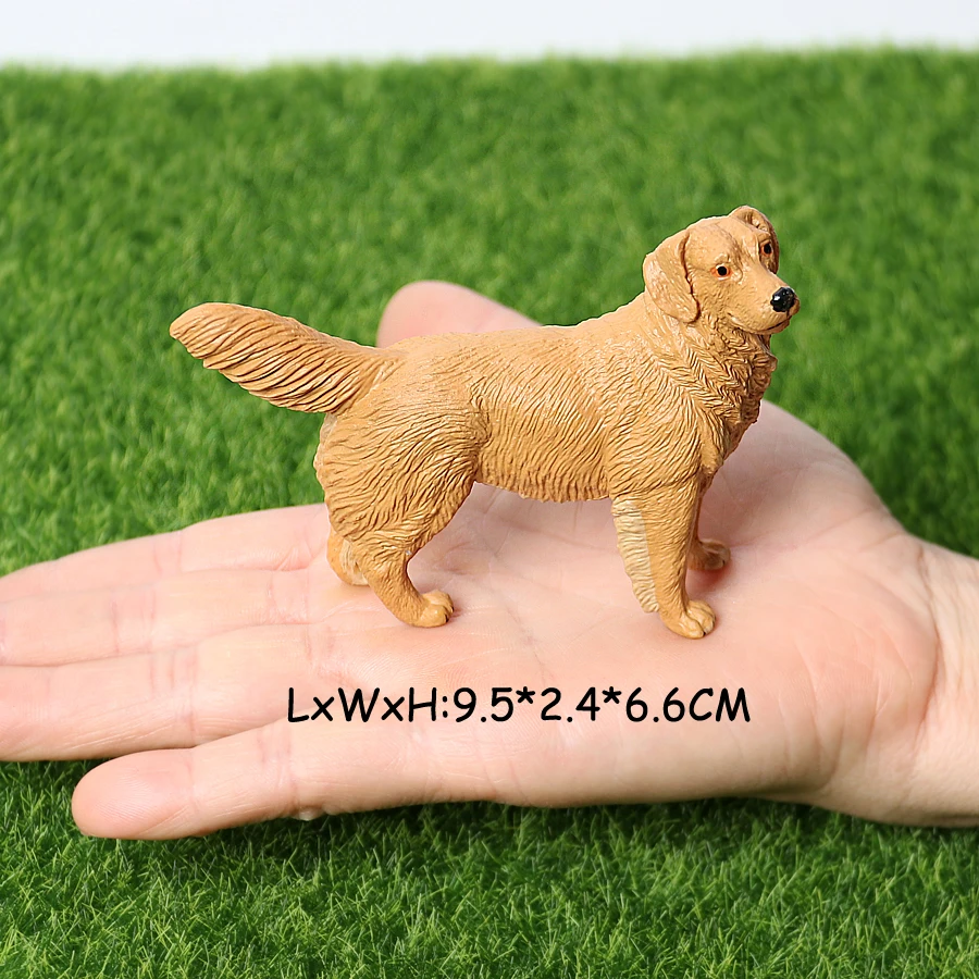 Realistic Dog Animal Figurine Set Retriever Shepherd Saint Bernard Bull Terrier Puppy Models, Kids Birthday Gift Table Decor Toy