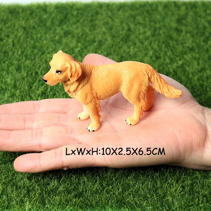 Realistic Dog Animal Figurine Set Retriever Shepherd Saint Bernard Bull Terrier Puppy Models, Kids Birthday Gift Table Decor Toy