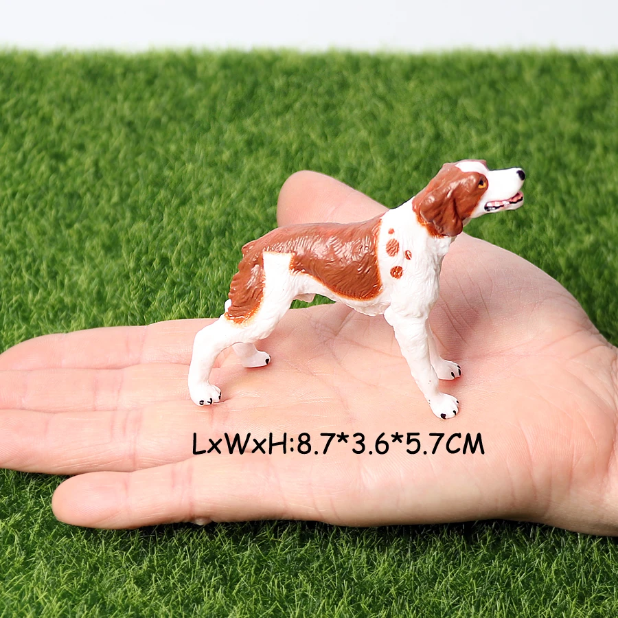 Realistic Dog Animal Figurine Set Retriever Shepherd Saint Bernard Bull Terrier Puppy Models, Kids Birthday Gift Table Decor Toy