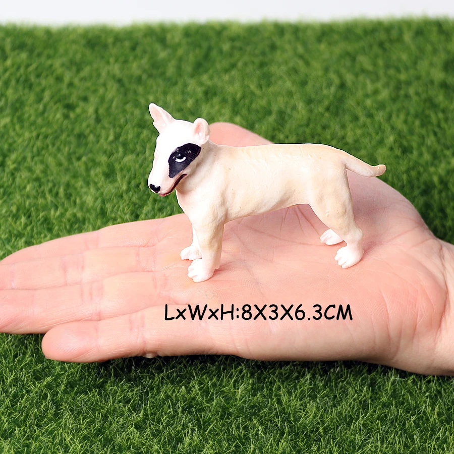 Realistic Dog Animal Figurine Set Retriever Shepherd Saint Bernard Bull Terrier Puppy Models, Kids Birthday Gift Table Decor Toy