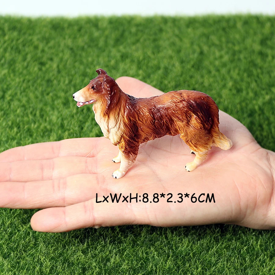 Realistic Dog Animal Figurine Set Retriever Shepherd Saint Bernard Bull Terrier Puppy Models, Kids Birthday Gift Table Decor Toy