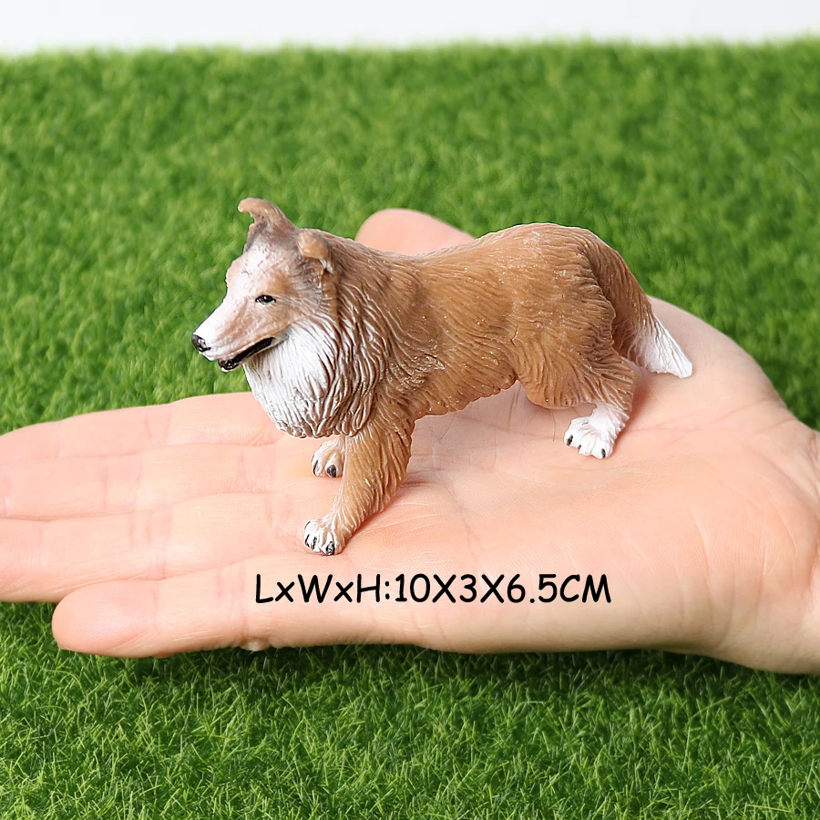 Realistic Dog Animal Figurine Set Retriever Shepherd Saint Bernard Bull Terrier Puppy Models, Kids Birthday Gift Table Decor Toy