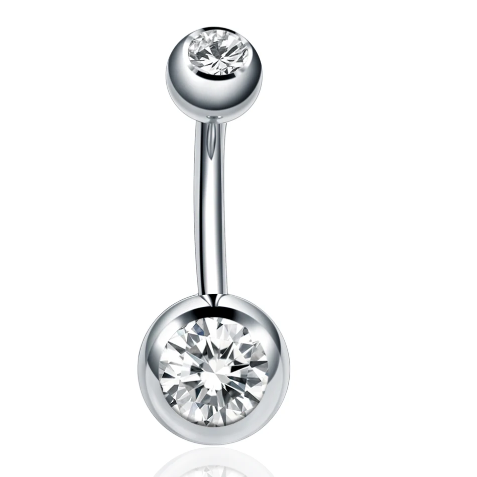 1PC Stainless Steel Belly Button Piercing Body Jewelry Women Cubic Zirconia Drop Dangle Earring Navel Piercing Ombligo