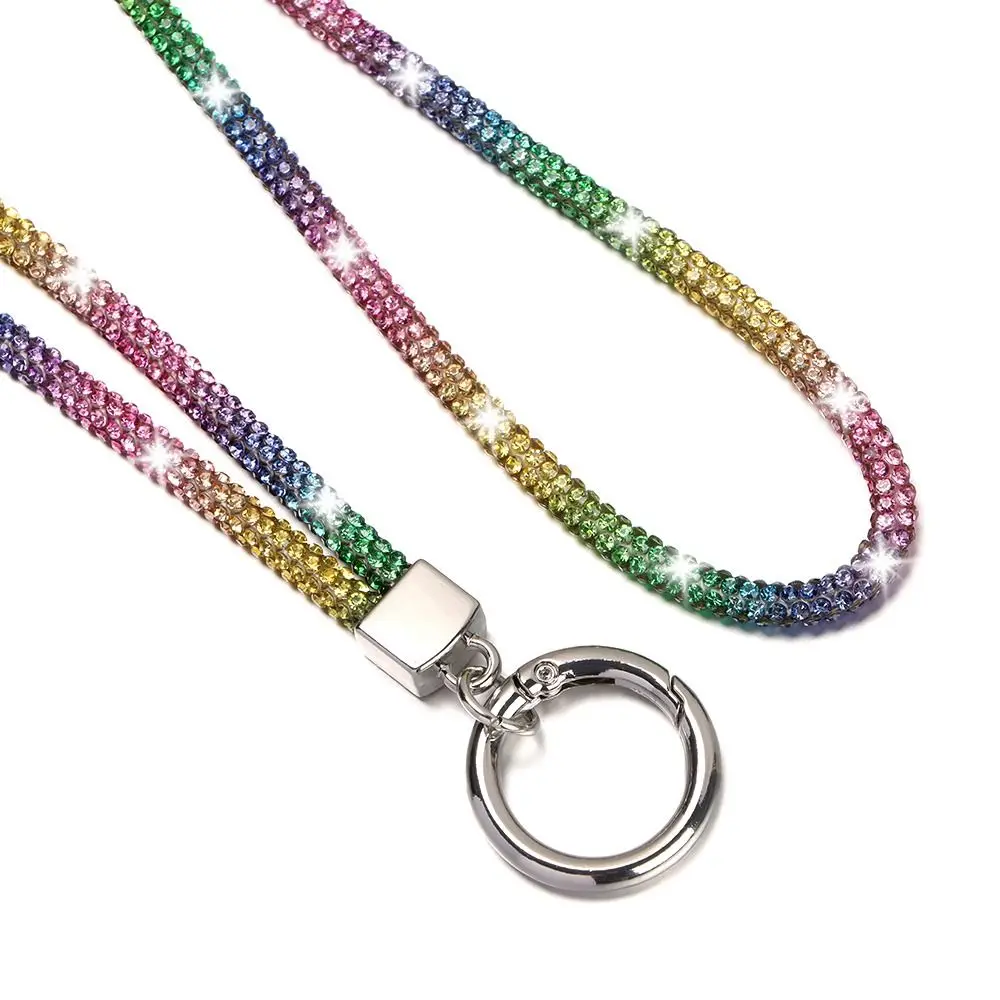 Glitter Rhinestone Phone Lanyard Phone Diamond Crystal Chain Straps Keychain Hanging Anti-lost Rope Mobile Phone Strap