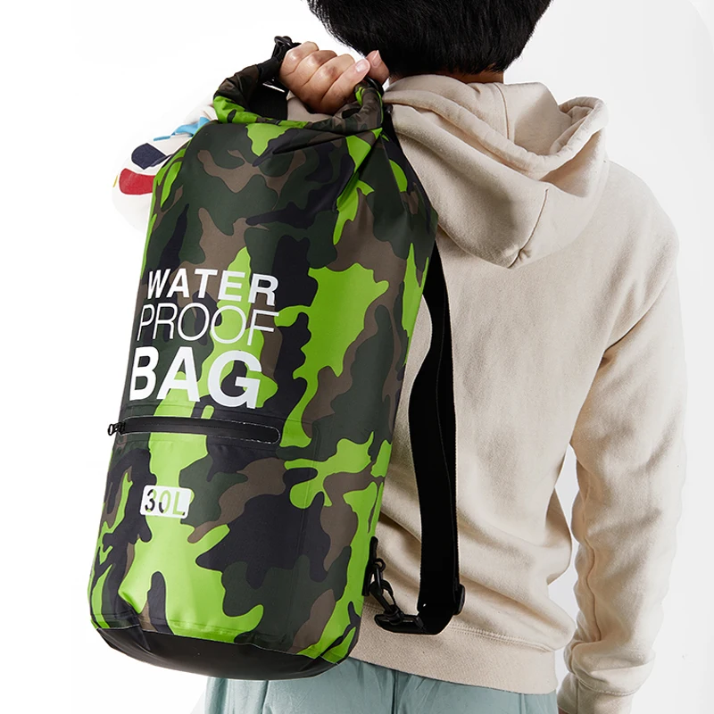 30L 15L Waterproof Dry Bags With Wet Separation Pocket Backpack For Kayaking Boating Swimming Outdoor Sports Bag XAZ9
