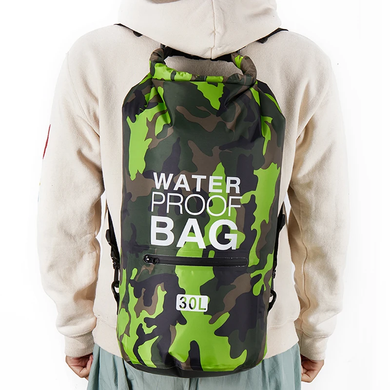 30L 15L Waterproof Dry Bags With Wet Separation Pocket Backpack For Kayaking Boating Swimming Outdoor Sports Bag XAZ9