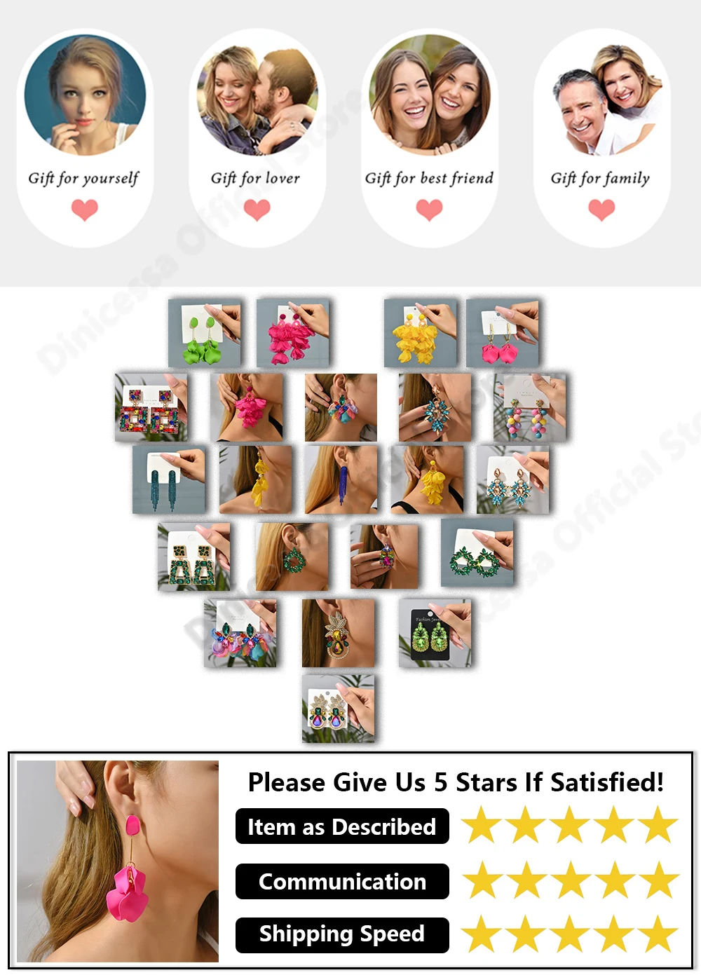 Vintage Sparkly Crystal Big Stud Earrings For Women 2023 Trendy Luxury Design Charm Piercing Wedding Party Statement Jewelry