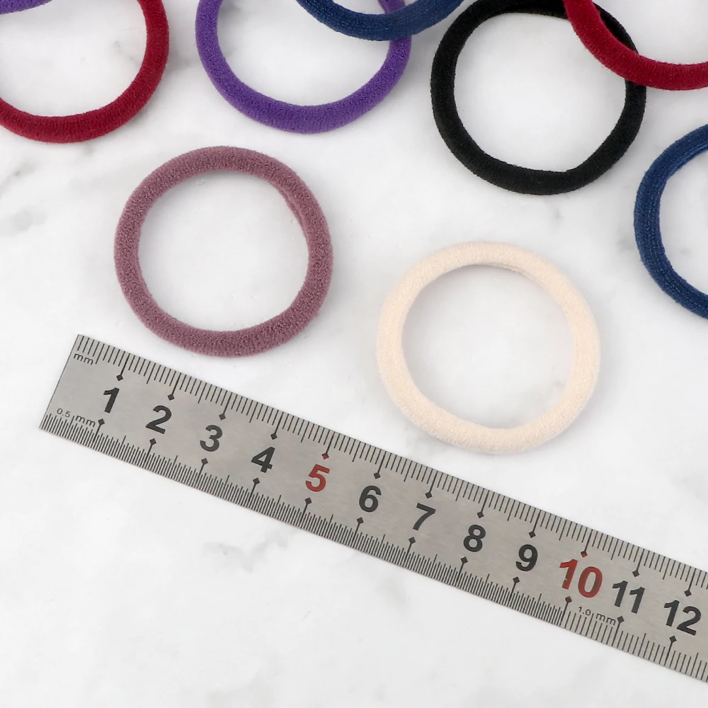 100/200PCS Elastic Women Hair Bands Ties 4cm Dark Colors Headband Hair Accessories for Girls Headwear Don't Hurt Hair Wholesale