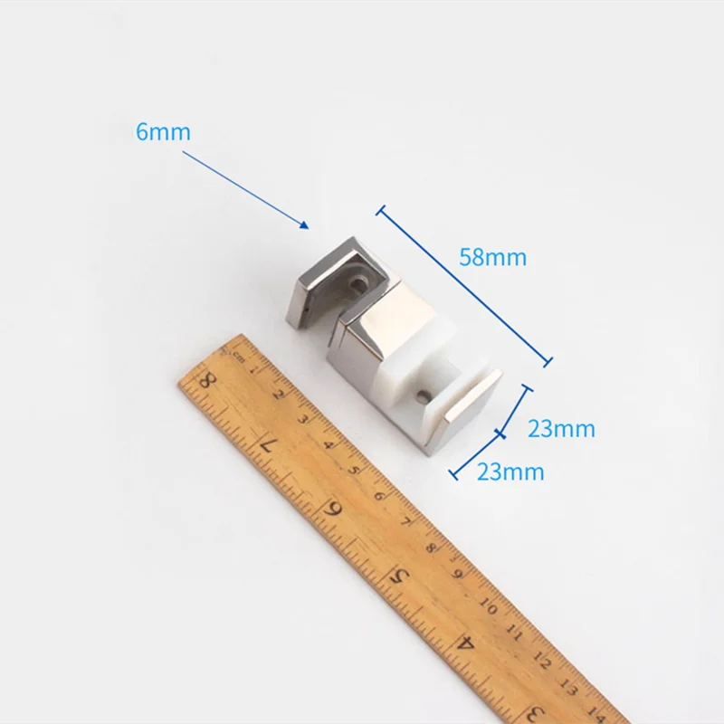 Shower Room Fixed 304 Stainless Steel Stopper Bathroom Sliding Door Double Glass Swing Stopper Lower Slider Hardware Accessories