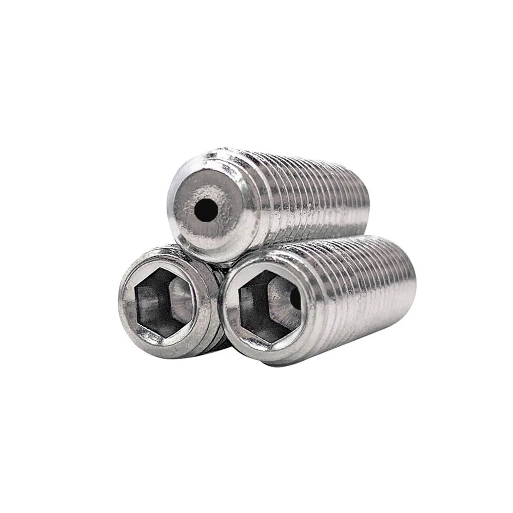 M3 M4 M5 M6 M8 to M16 304 Stainless Steel Hollow Hole Through Air Out Allen Hex Hexagon Socket Flat Grub Headless Bolt Set Screw