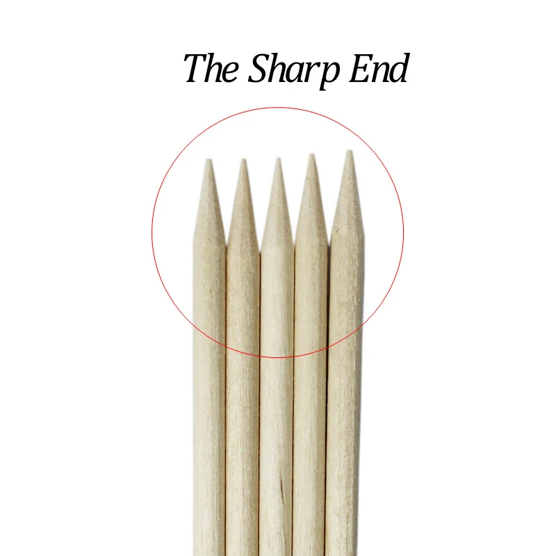 500/200/100 Wood Cuticle Pusher Sticks 63/75/95/105/127/150/178MM For Gel Polish Remove Clean Pedicure DIY Design Dotting Tool
