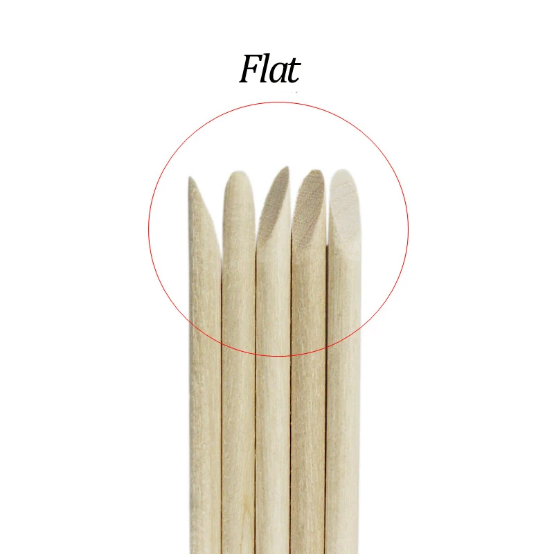 500/200/100 Wood Cuticle Pusher Sticks 63/75/95/105/127/150/178MM For Gel Polish Remove Clean Pedicure DIY Design Dotting Tool