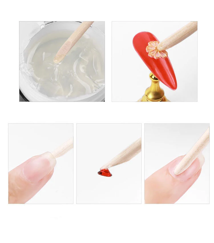 500/200/100 Wood Cuticle Pusher Sticks 63/75/95/105/127/150/178MM For Gel Polish Remove Clean Pedicure DIY Design Dotting Tool