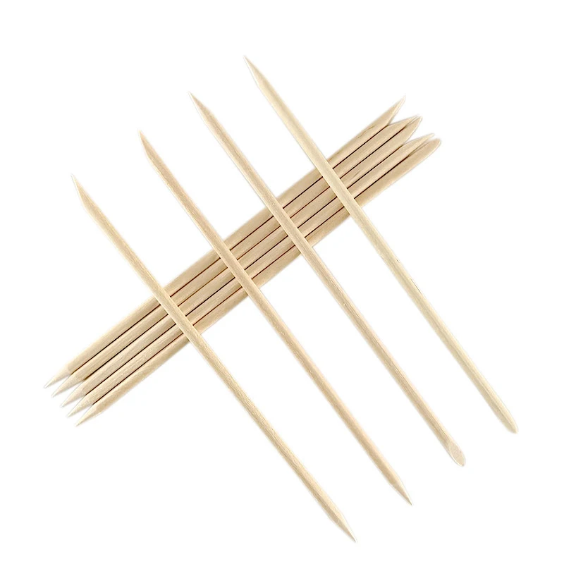 500/200/100 Wood Cuticle Pusher Sticks 63/75/95/105/127/150/178MM For Gel Polish Remove Clean Pedicure DIY Design Dotting Tool