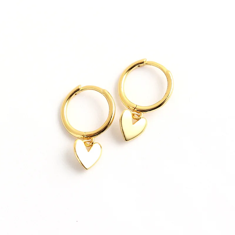 XIYANIKE Silver Color New Love Heart Hoop Earrings Female Fashion Cute Romantic Elegant Jewelry Couple Handmade Gifts