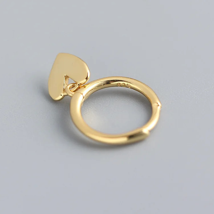 XIYANIKE Silver Color New Love Heart Hoop Earrings Female Fashion Cute Romantic Elegant Jewelry Couple Handmade Gifts
