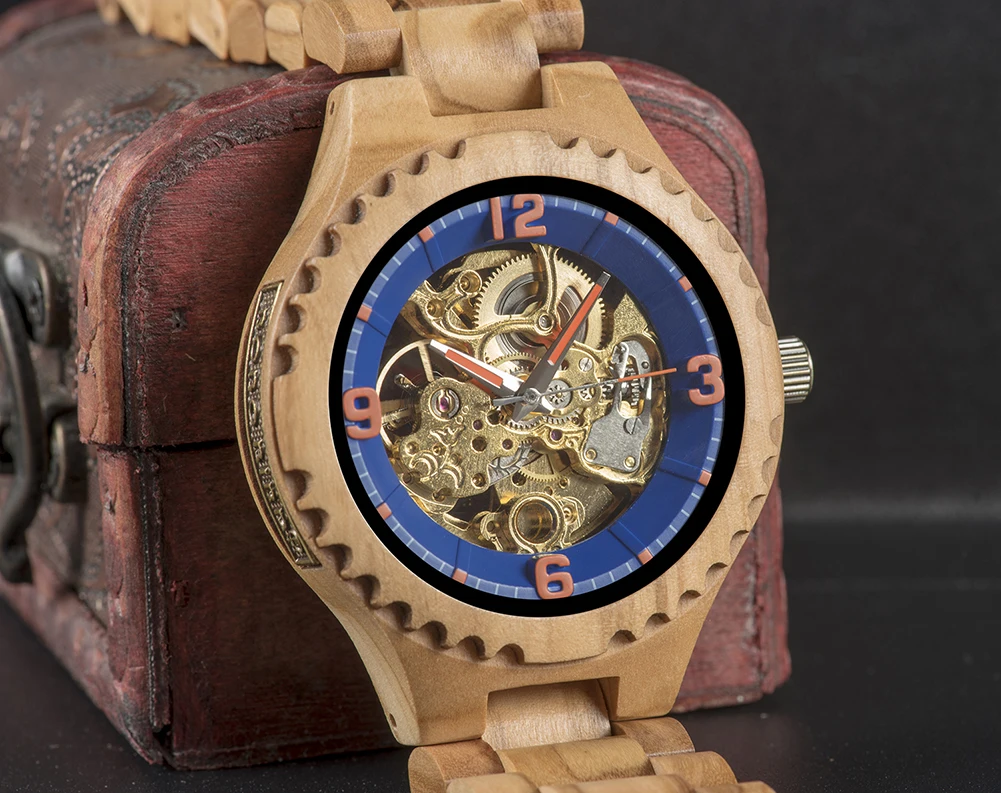 BOBO BIRD Wood Mechanical Watch Men Relogio Masculino Big Mens Watches Top Brand Luxury Timepieces erkek kol saati Dropshipping