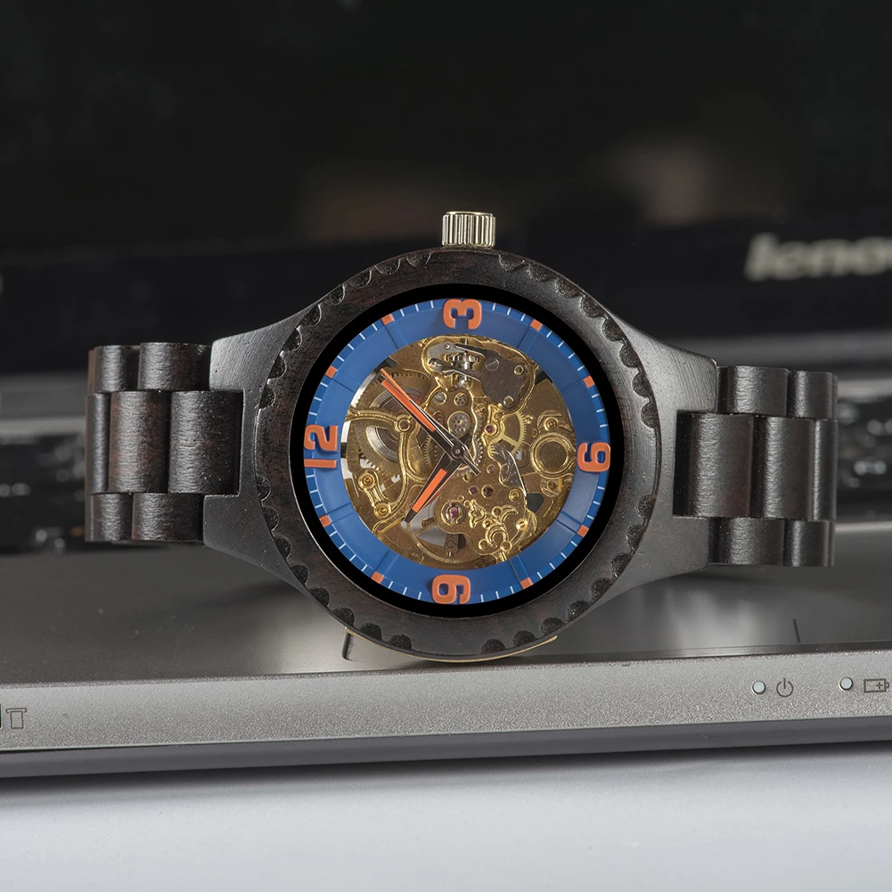 BOBO BIRD Wood Mechanical Watch Men Relogio Masculino Big Mens Watches Top Brand Luxury Timepieces erkek kol saati Dropshipping