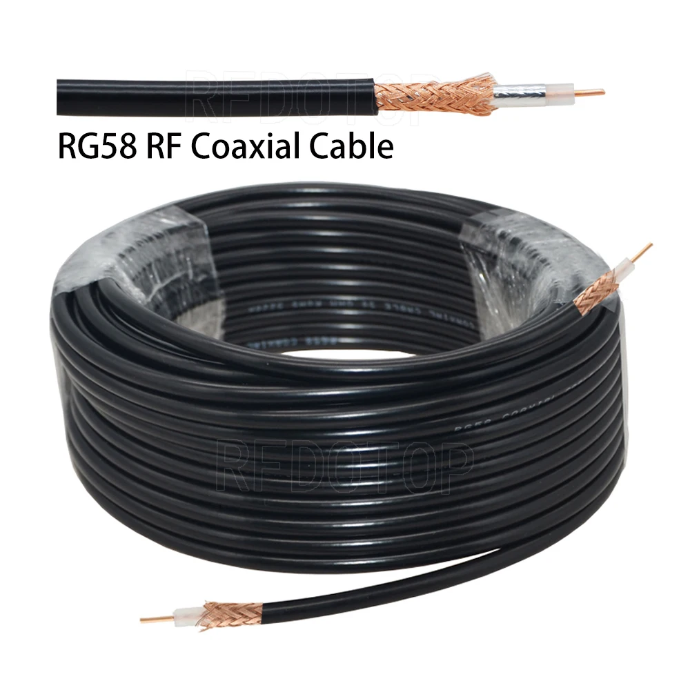 RG58 Cable SMA Male to SMA Female Bulkhead WiFi Antenna Extension Cord RG-58 50 Ohm RF Coaxial Pigtail Jumper Cable 15CM-30M
