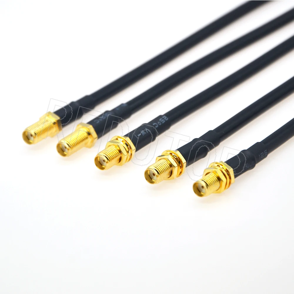 RG58 Cable SMA Male to SMA Female Bulkhead WiFi Antenna Extension Cord RG-58 50 Ohm RF Coaxial Pigtail Jumper Cable 15CM-30M