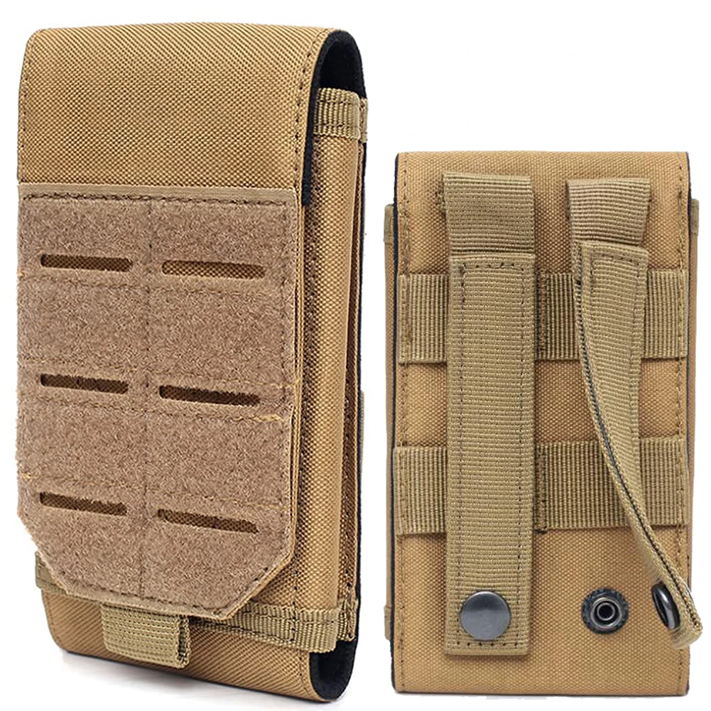 1000D Laser Cust Molle Phone Pouch Heavy Duty Waterproof Samll Tactical Cell Phone Holder Smartphone Cover for 4.7"-6.7" Phone