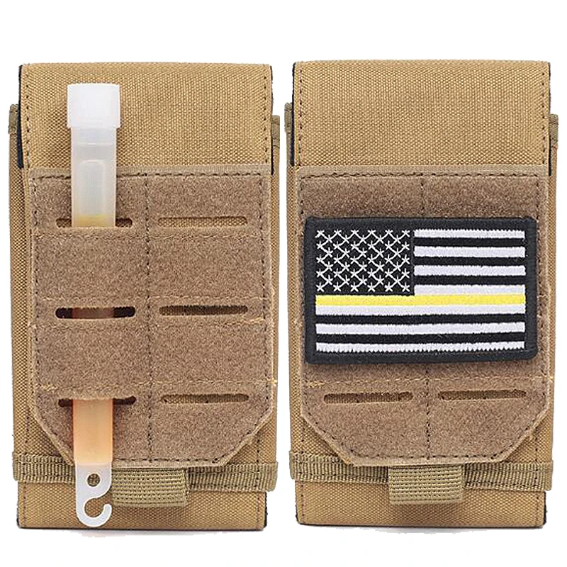1000D Laser Cust Molle Phone Pouch Heavy Duty Waterproof Samll Tactical Cell Phone Holder Smartphone Cover for 4.7"-6.7" Phone