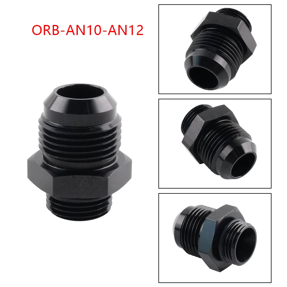 AN4 AN6 AN8 AN10 AN12 AN16 ORB Fuel Line Hose Fitting Male Adapter AN to AN w/ O-Ring
