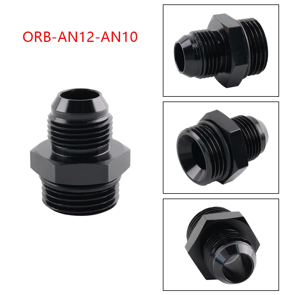 AN4 AN6 AN8 AN10 AN12 AN16 ORB Fuel Line Hose Fitting Male Adapter AN to AN w/ O-Ring