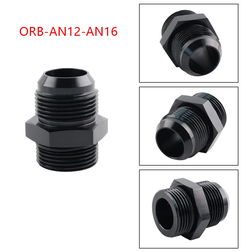 AN4 AN6 AN8 AN10 AN12 AN16 ORB Fuel Line Hose Fitting Male Adapter AN to AN w/ O-Ring