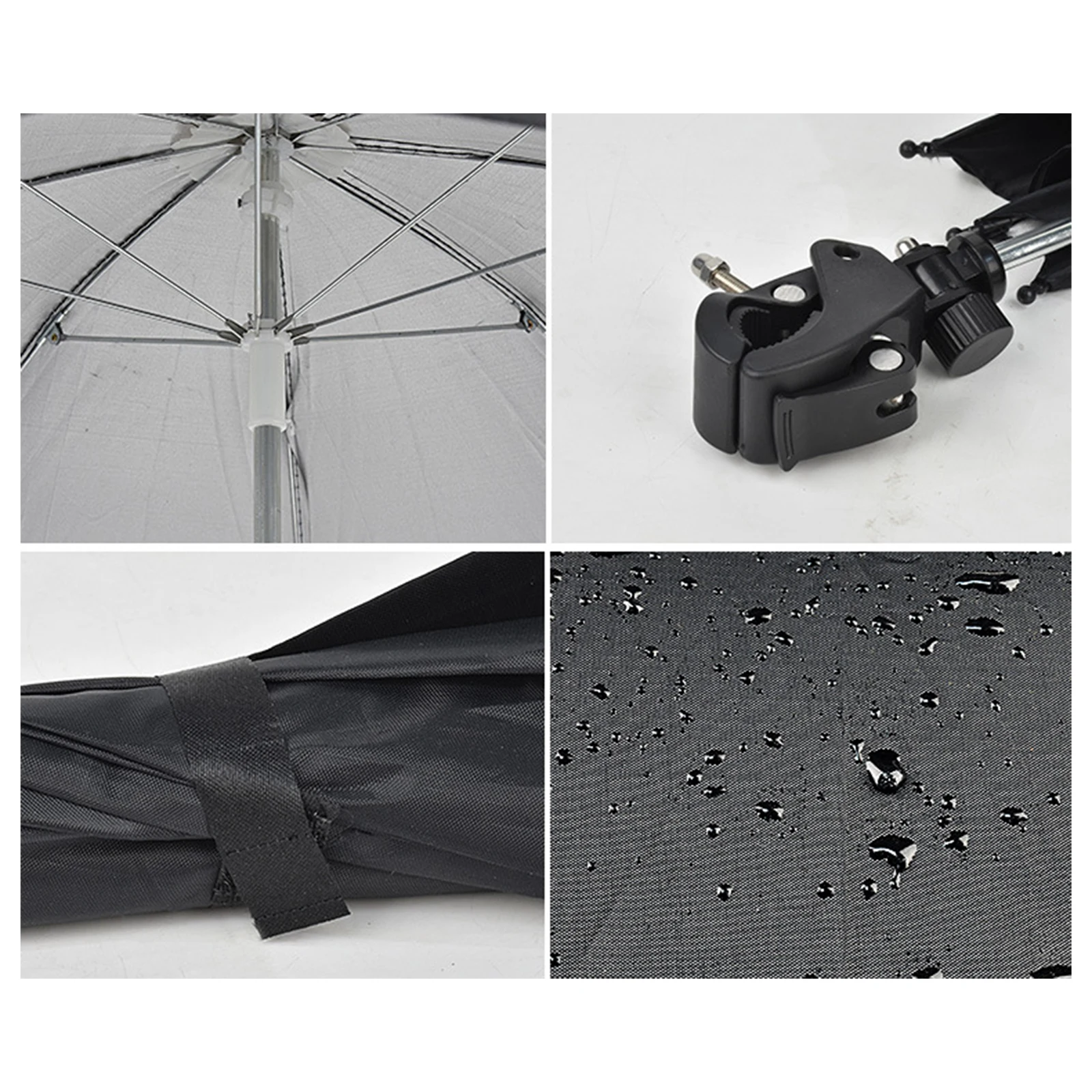 Adjustable Camera Umbrella with Clip Supply Stand Durable Portable Sunshade for Video Smartphone Camping Photography Traveling