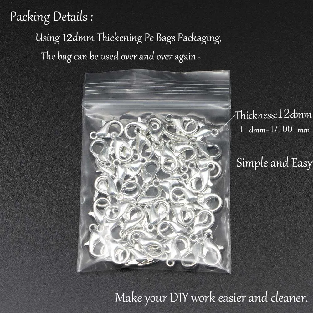 50pcs/lot Jewelry Findings Alloy Lobster Clasp Hooks For Jewelry Making Necklace bracelet Chain DIY Supplies Accessories